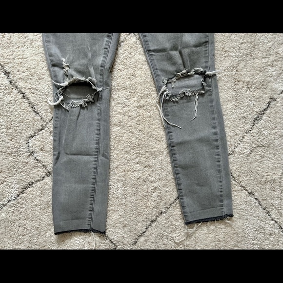 Pacsun ripped ankle denim gray jean - Picture 4 of 5